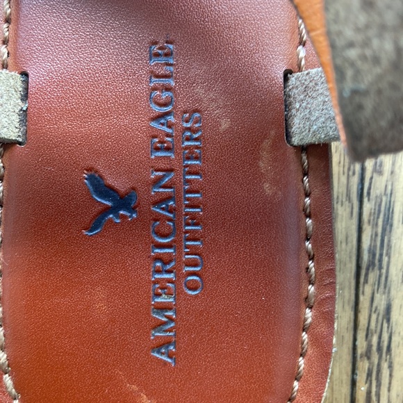 American Eagle sandals, leather burnt, orange and brown - Picture 3 of 3
